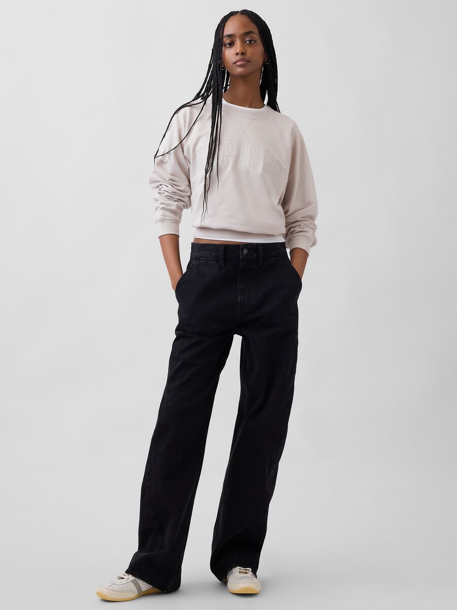 Cotton-blend crewneck sweatshirt_2