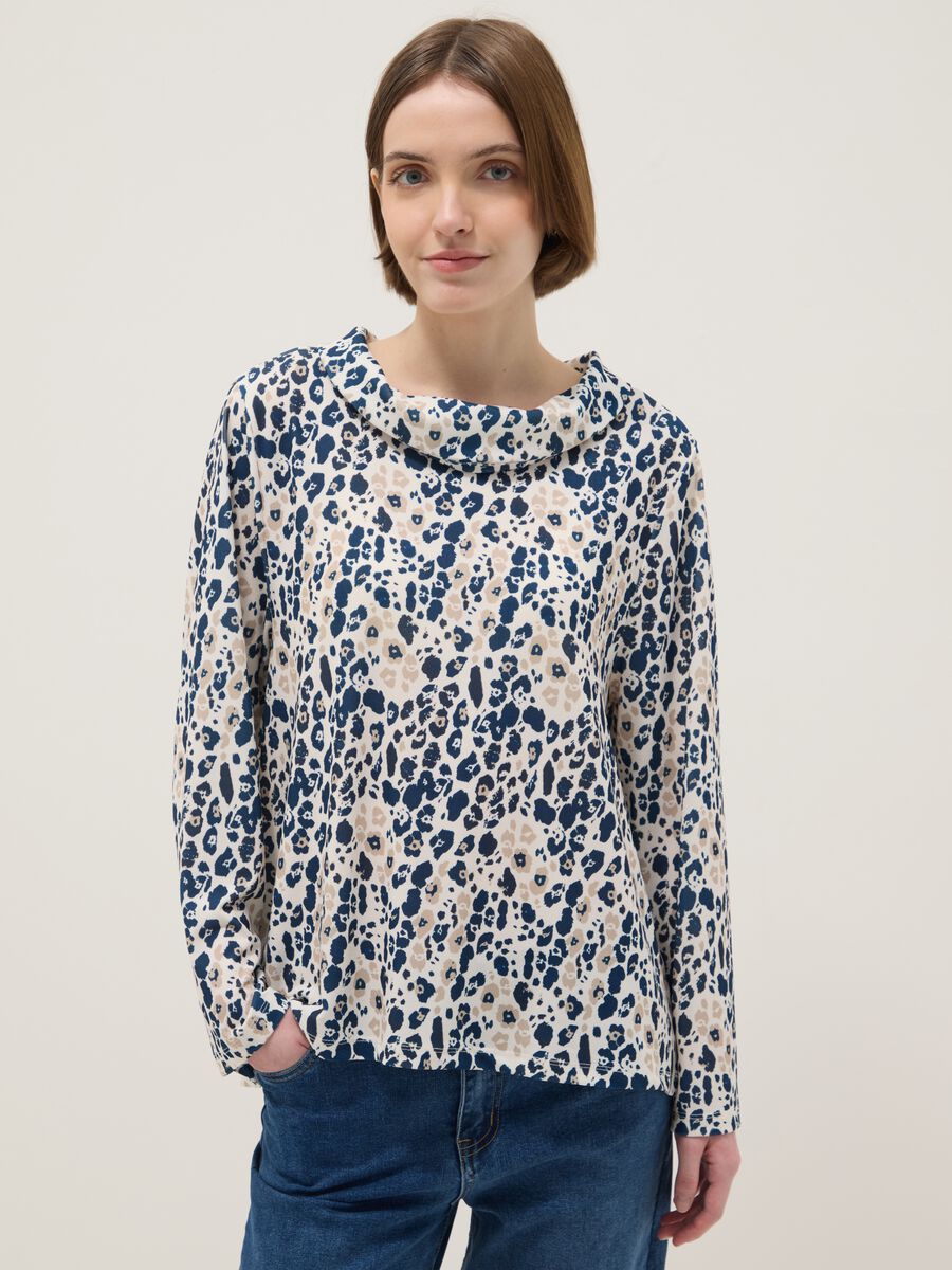 Multicolour long-sleeve regular fit shirt with pattern_1
