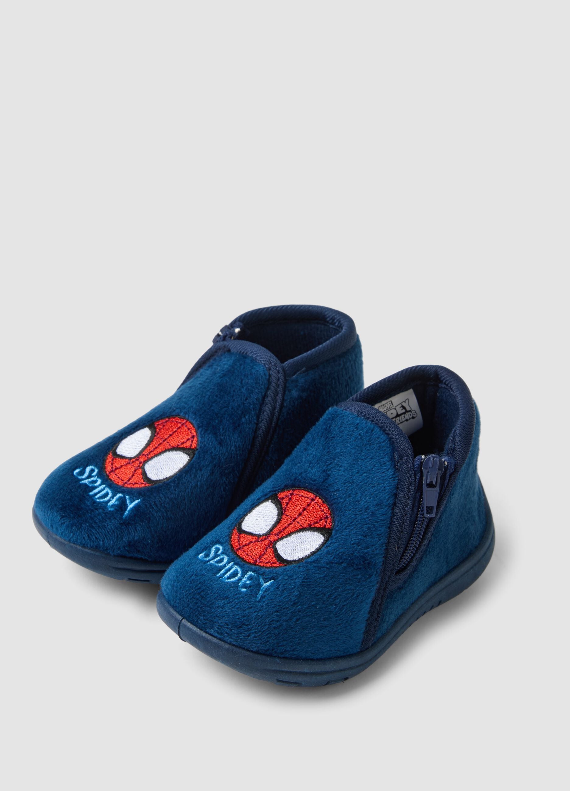Blue Marvel Spider-Man house slippers for baby boy