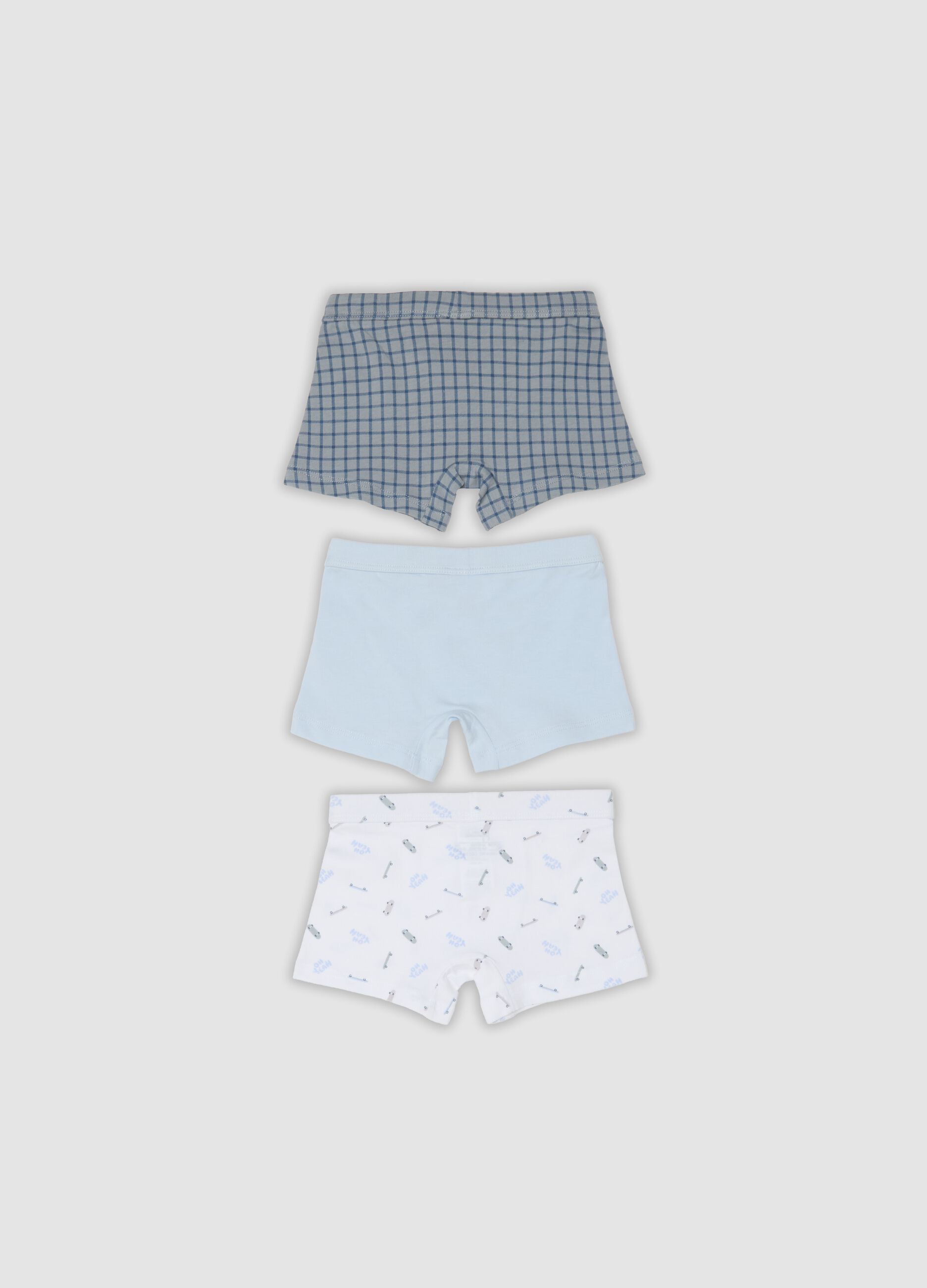 3-pack of multicolour organic cotton boxers for babies and toddlers