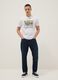 White pure cotton regular fit T-shirt with SpongeBob print_0