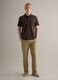 Brown mercerised pure cotton polo shirt, regular fit_1