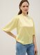 Yellow Regular Fit Long Sleeve Top with Keyhole Closure_0