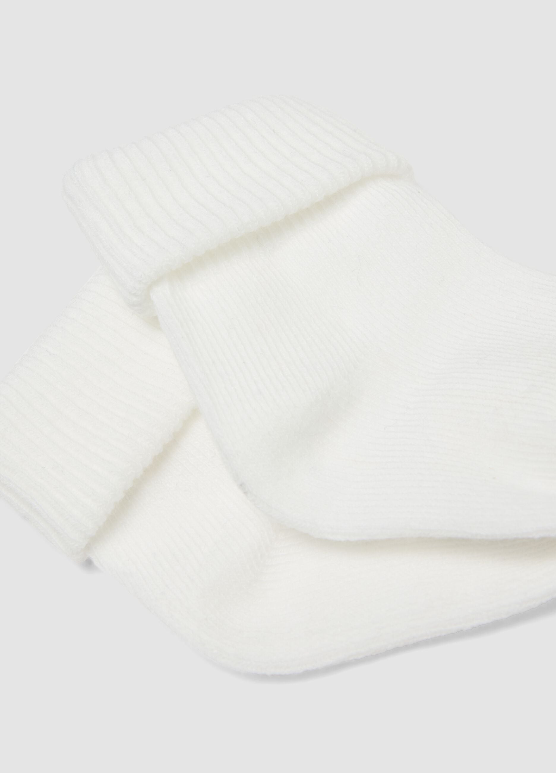 3-pack of multicolour short socks in organic cotton blend for babies and toddlers