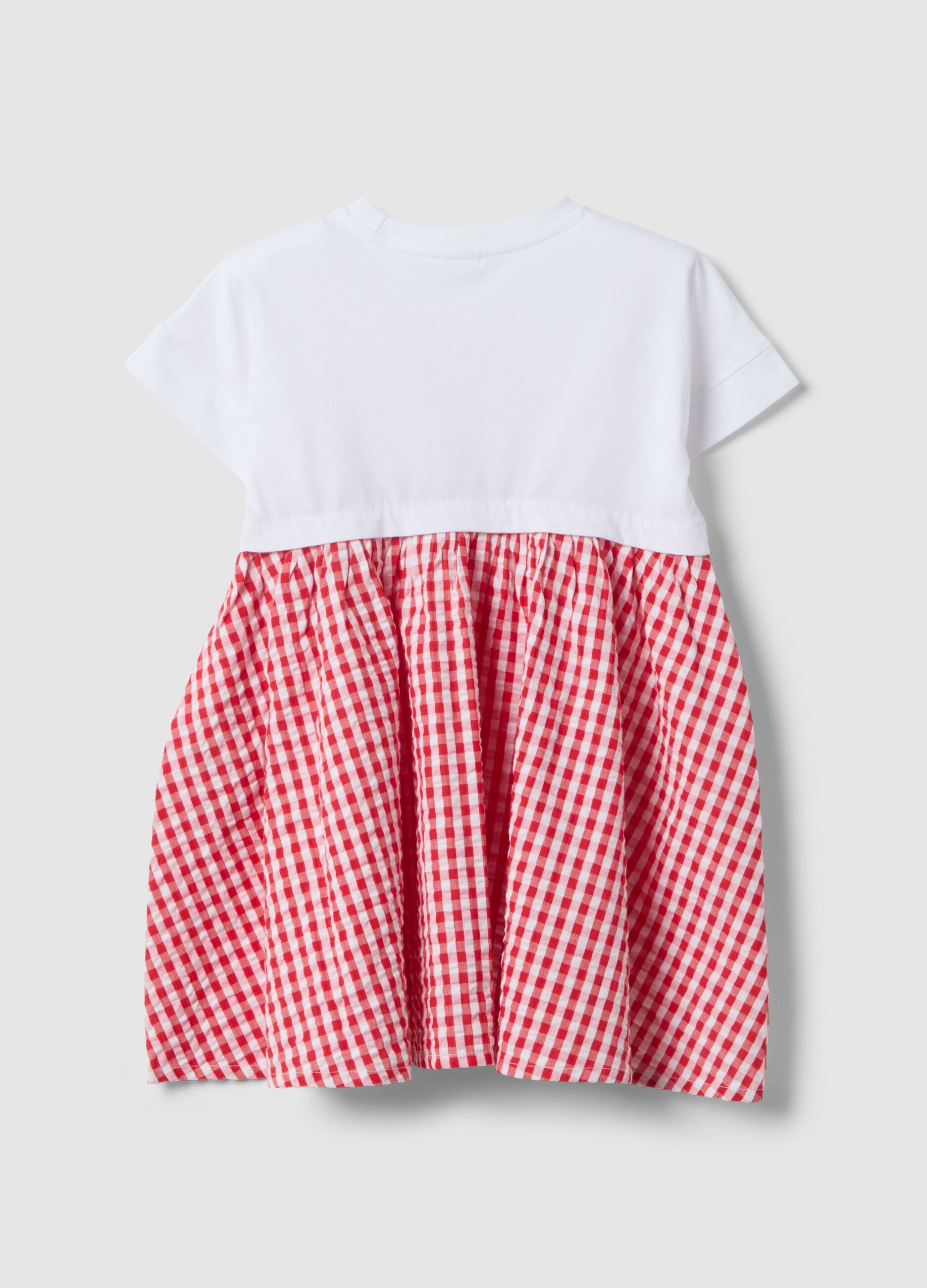 Girl's multicolour pure cotton dress regular fit with Minnie