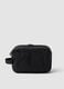 Black toiletry bag with double zip_0