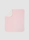 Pink printed organic cotton-blend blanket for baby girl_1
