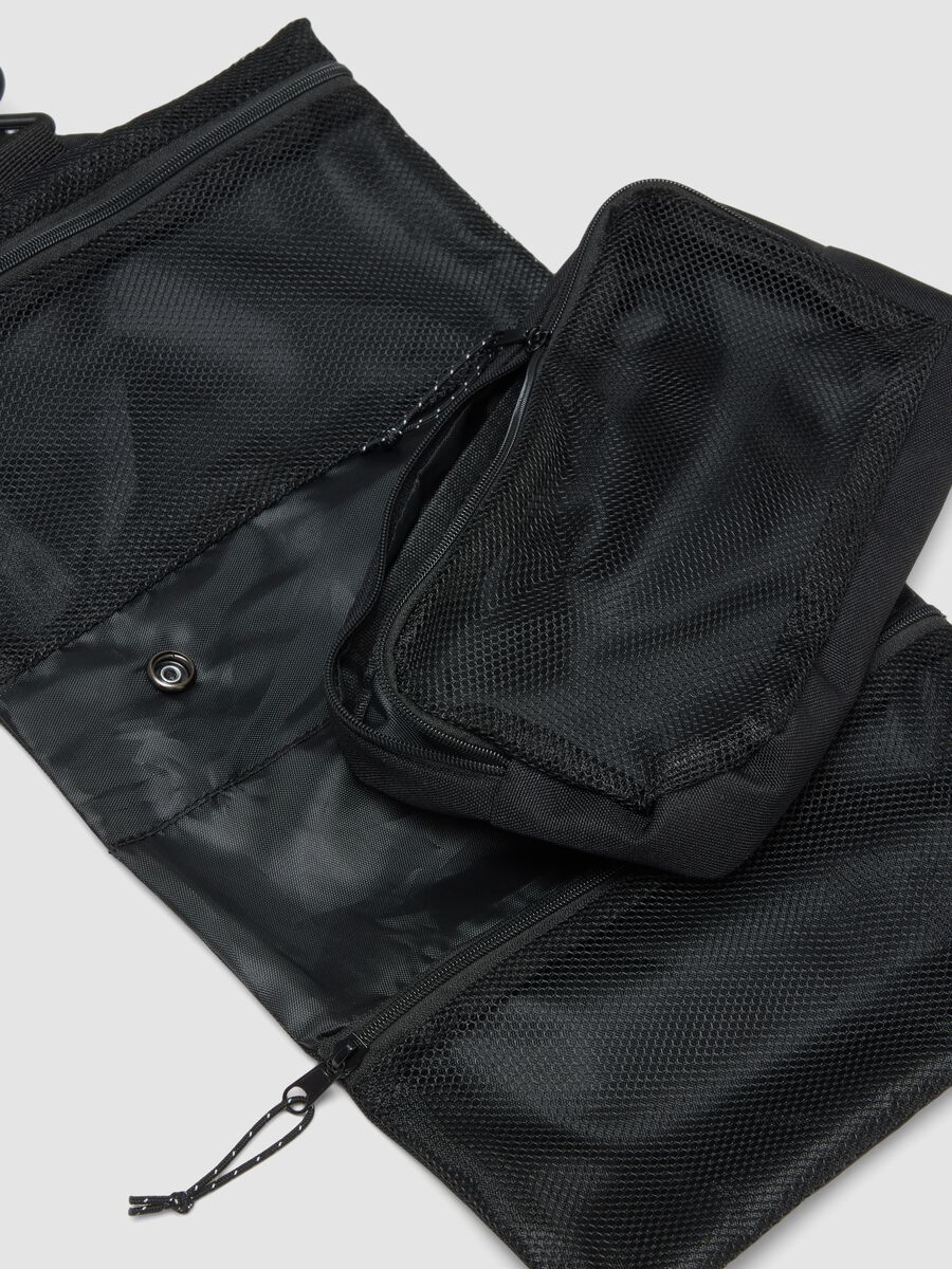 Borsa nera pieghevole multi scomparto con inserti_2