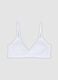 White organic cotton bra with removable padding_0