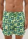 Blue boxer swim shorts with Limoncello print_1