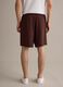 Brown cotton-blend jogger shorts with drawstring, relaxed fit_2