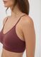 Brown stretch microfibre bralette bra with removable padding_3