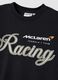 Black pure cotton regular fit t-shirt with McLaren print_5