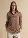 Brown stretch-fabric shirt with regular fit graphic print_2