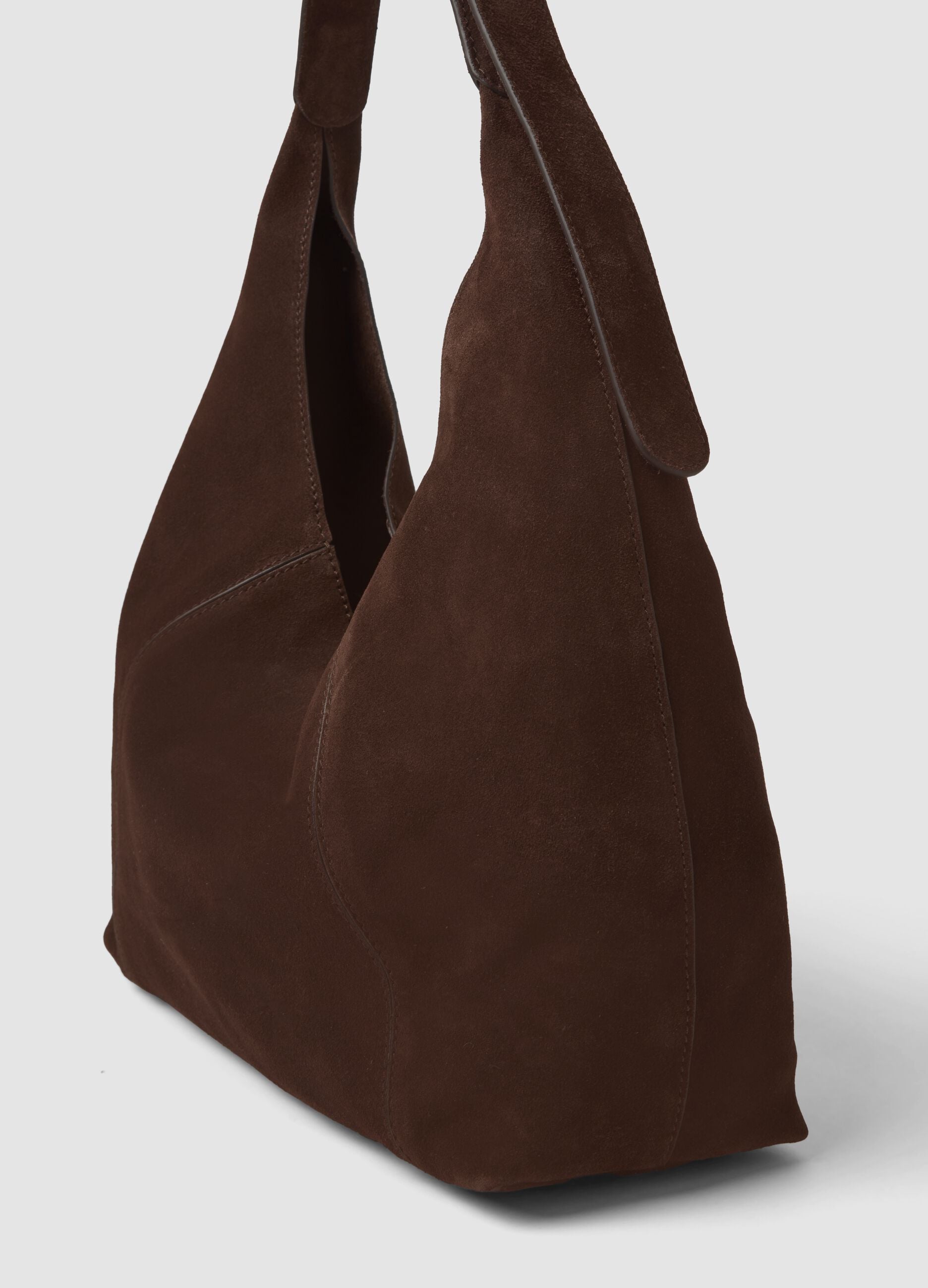 Brown genuine leather shoulder bag