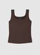 Brown regular fit vest with wide straps_4