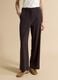 Brown flared formal trousers in stretch viscose_1