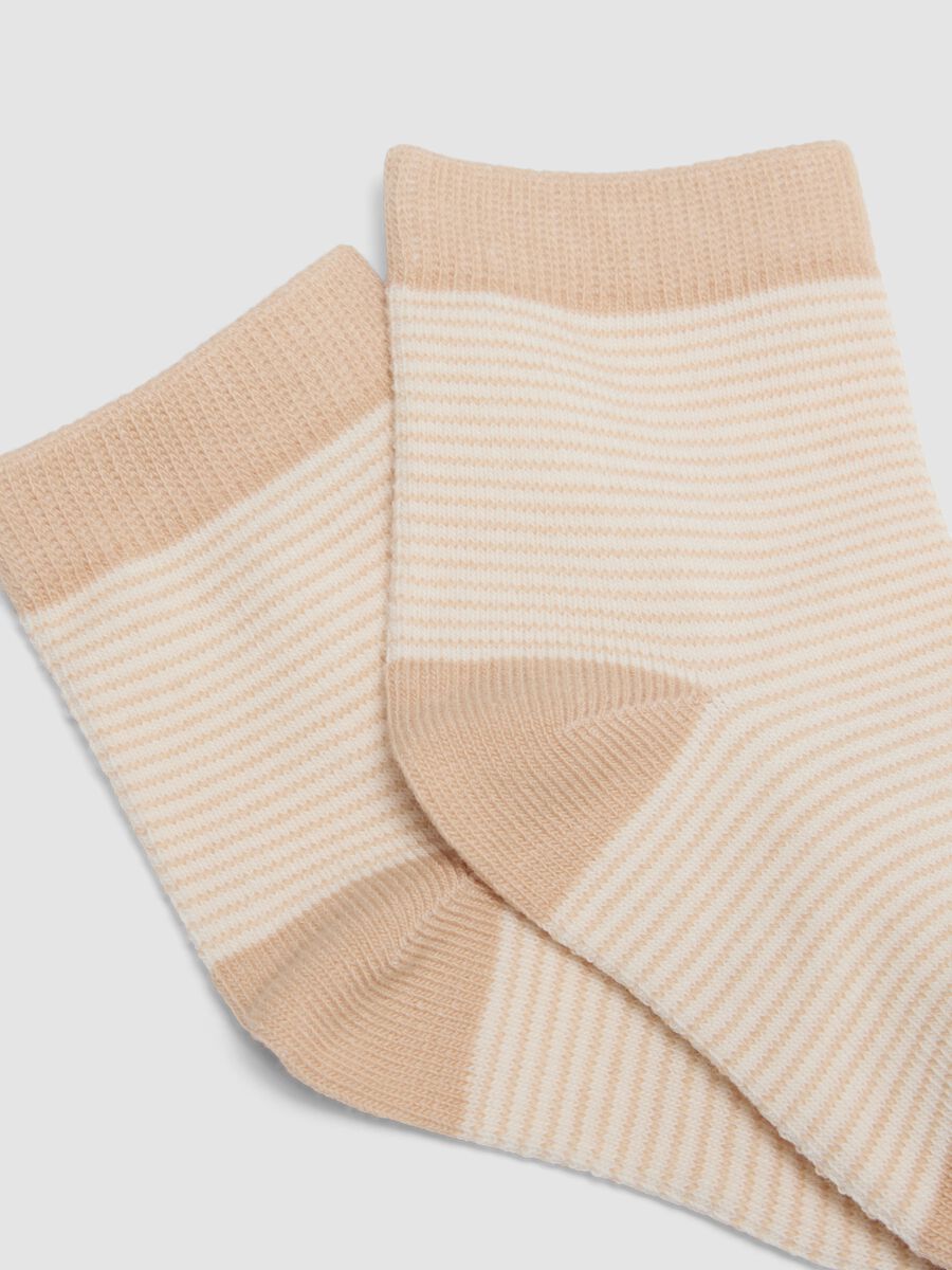 3-pack of beige socks in organic stretch cotton_1