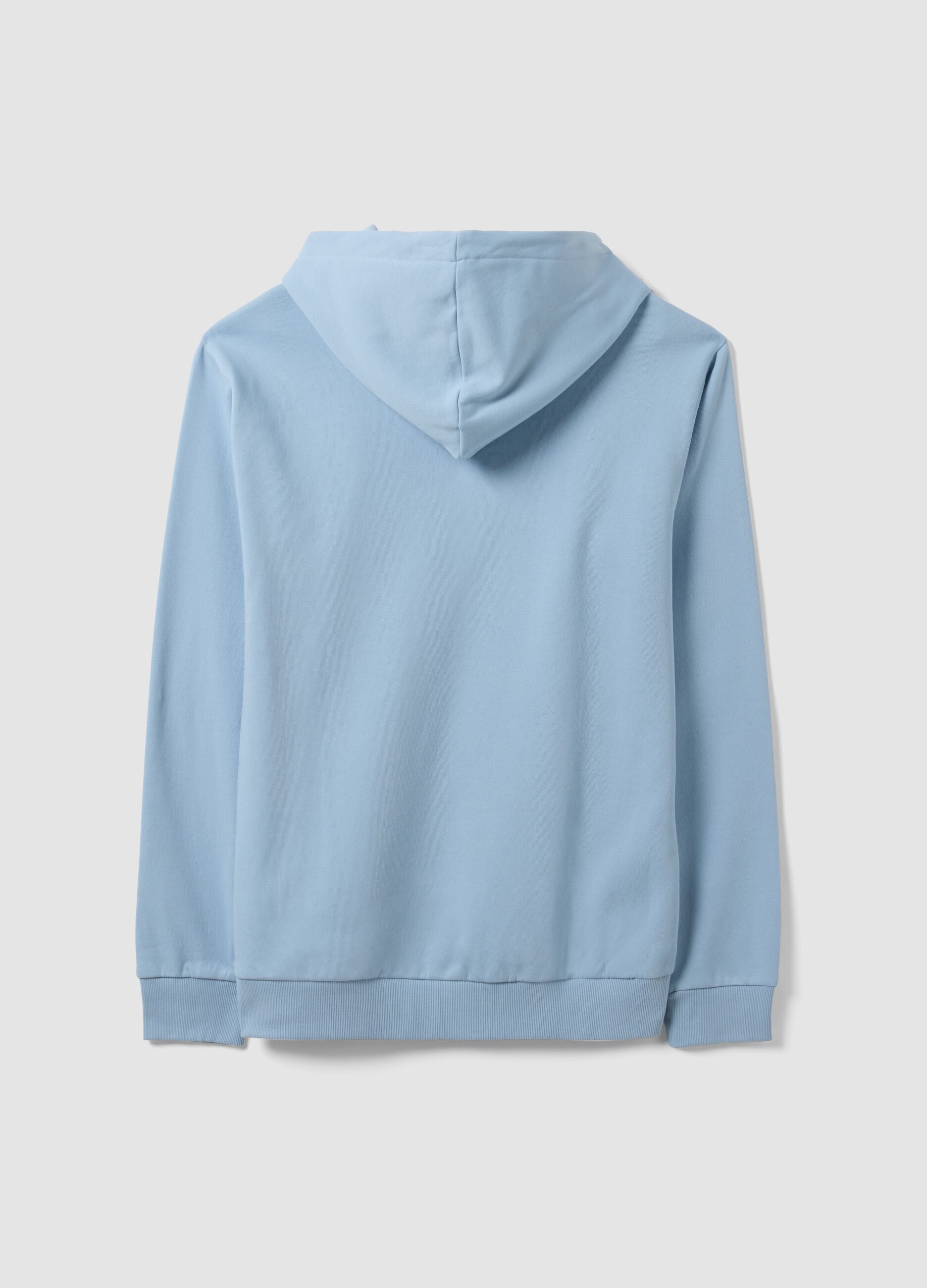 Blue cotton-blend hoodie with Simpsons print