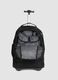 Black wheeled backpack with zip pockets_2