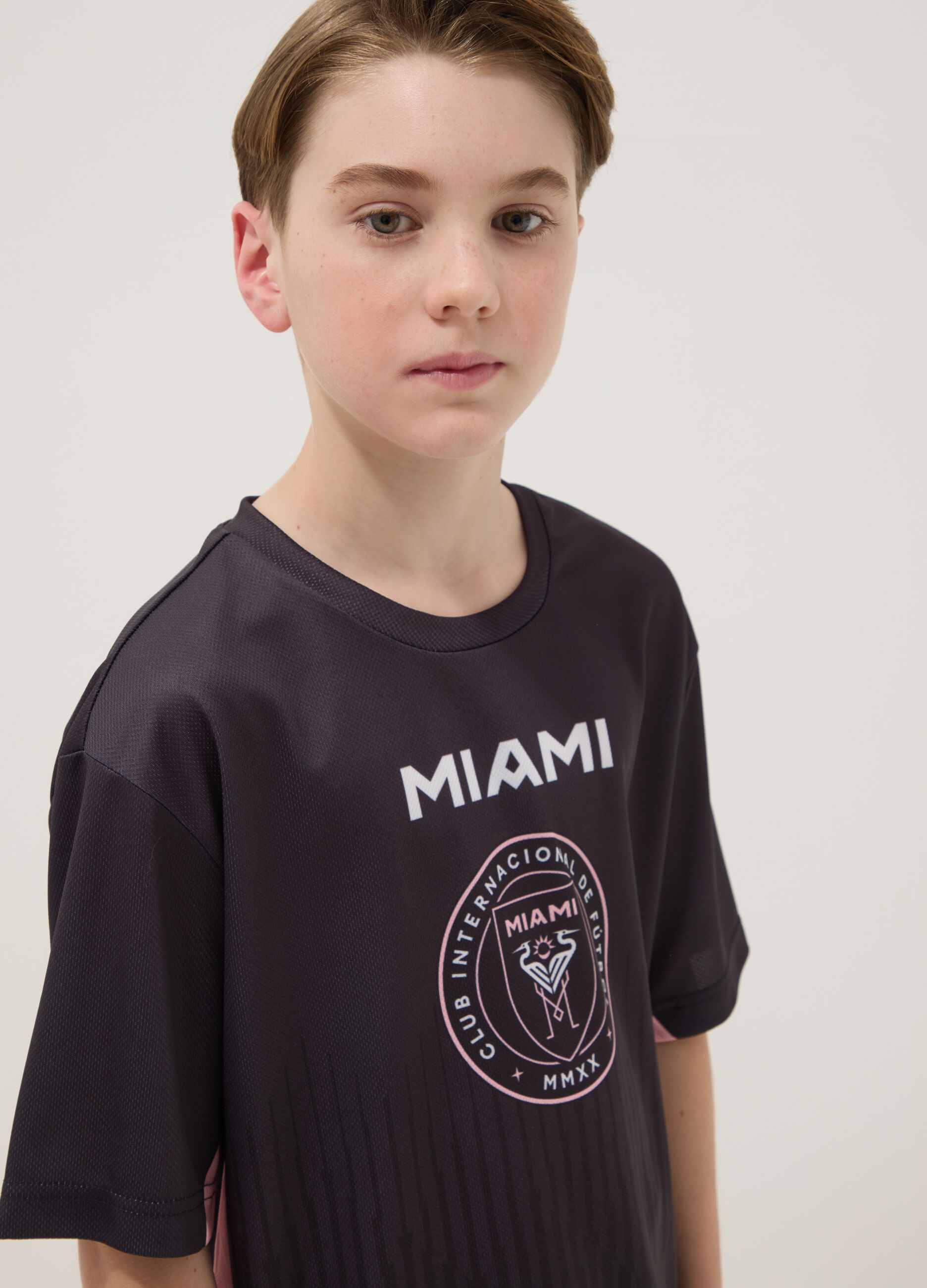 Miami CF black short-sleeve T-shirt, regular fit