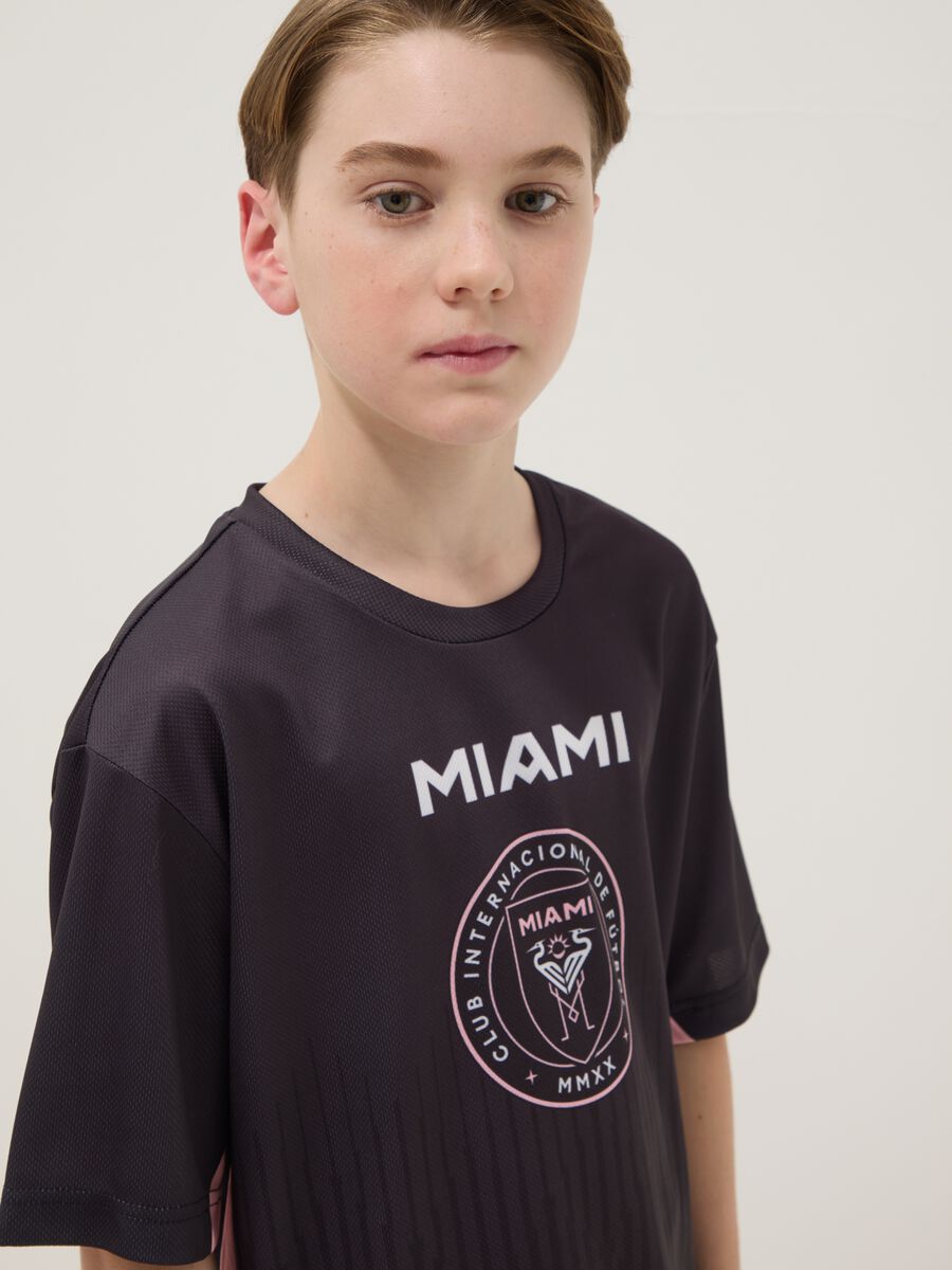 T-shirt nera a maniche corte Miami CF regular fit_2