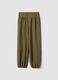 Green viscose blend trousers_4