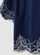 Blue pure cotton embroidered T-shirt, regular fit_5