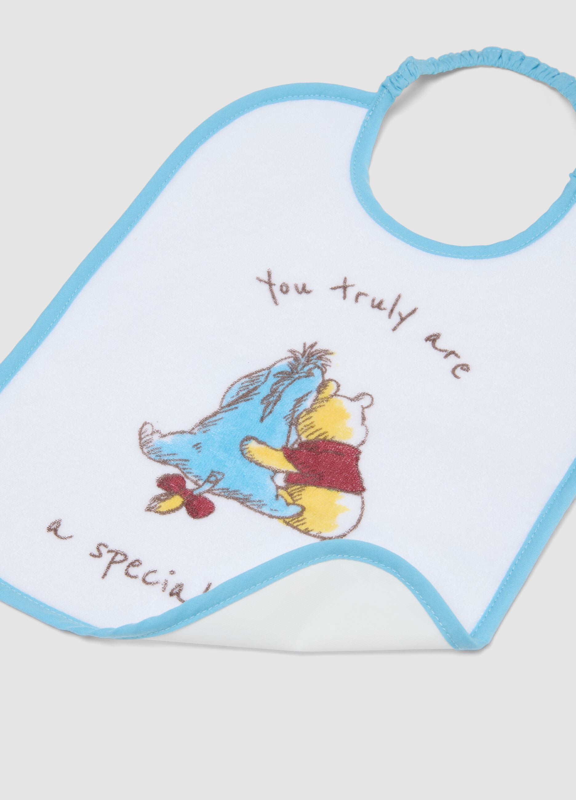 3-pack organic cotton-blend bibs with Winnie the Pooh print