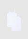 Bipack white girl's vest in pure cotton regular fit_1