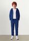 Blue organic cotton joggers with drawstring for boys_0