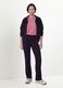 Black flared leggings in stretch cotton_0