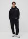 Black cotton-blend hoodie with logo_1