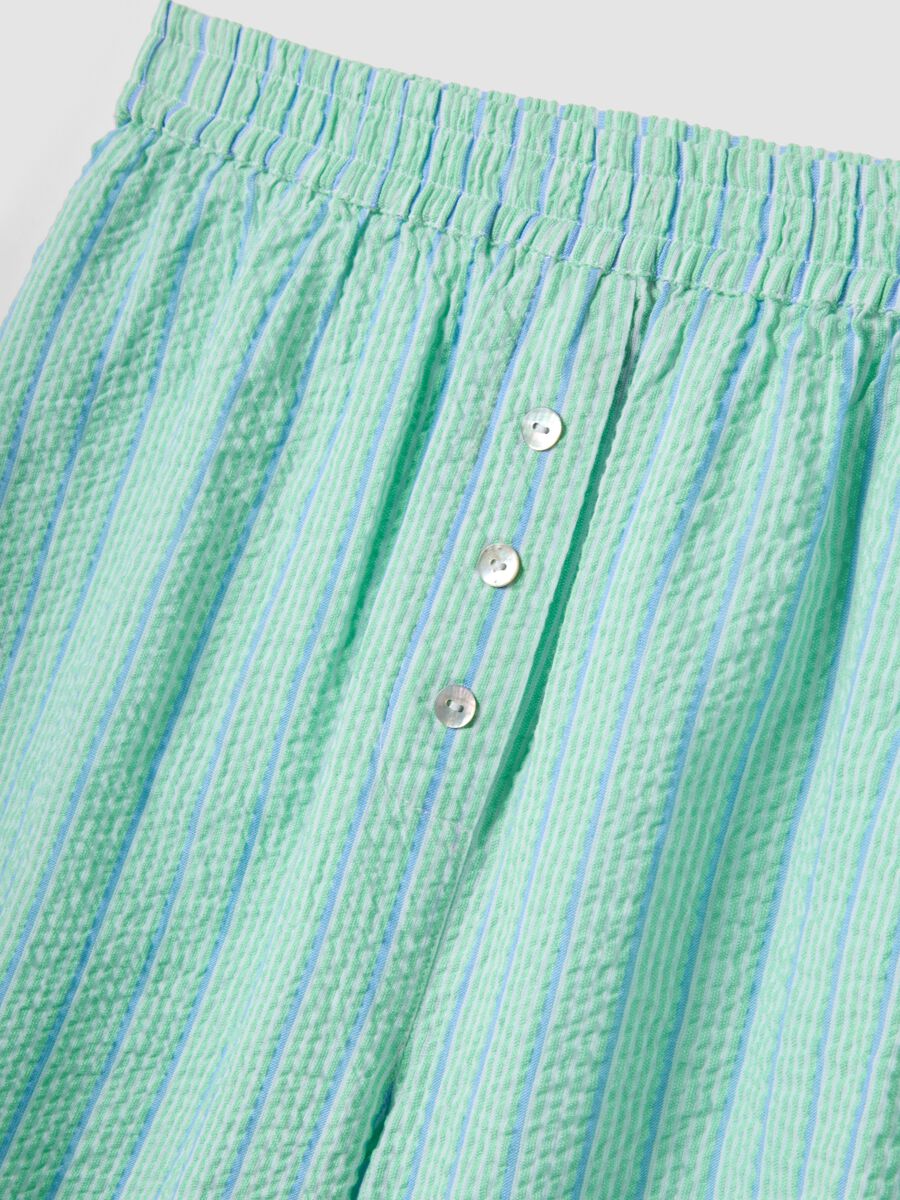 Short pigiama corto verde in cotone organico regular fit_5