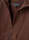 Brown fitted cotton-blend hoodie_1