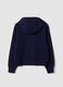 Blue pure organic cotton hooded sweatshirt with star for girls_6