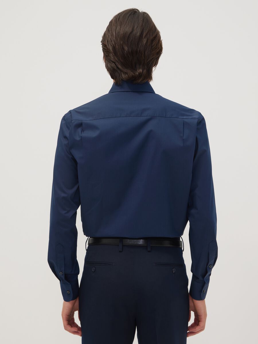 Blue regular-fit shirt with button-down collar, easy-iron_3