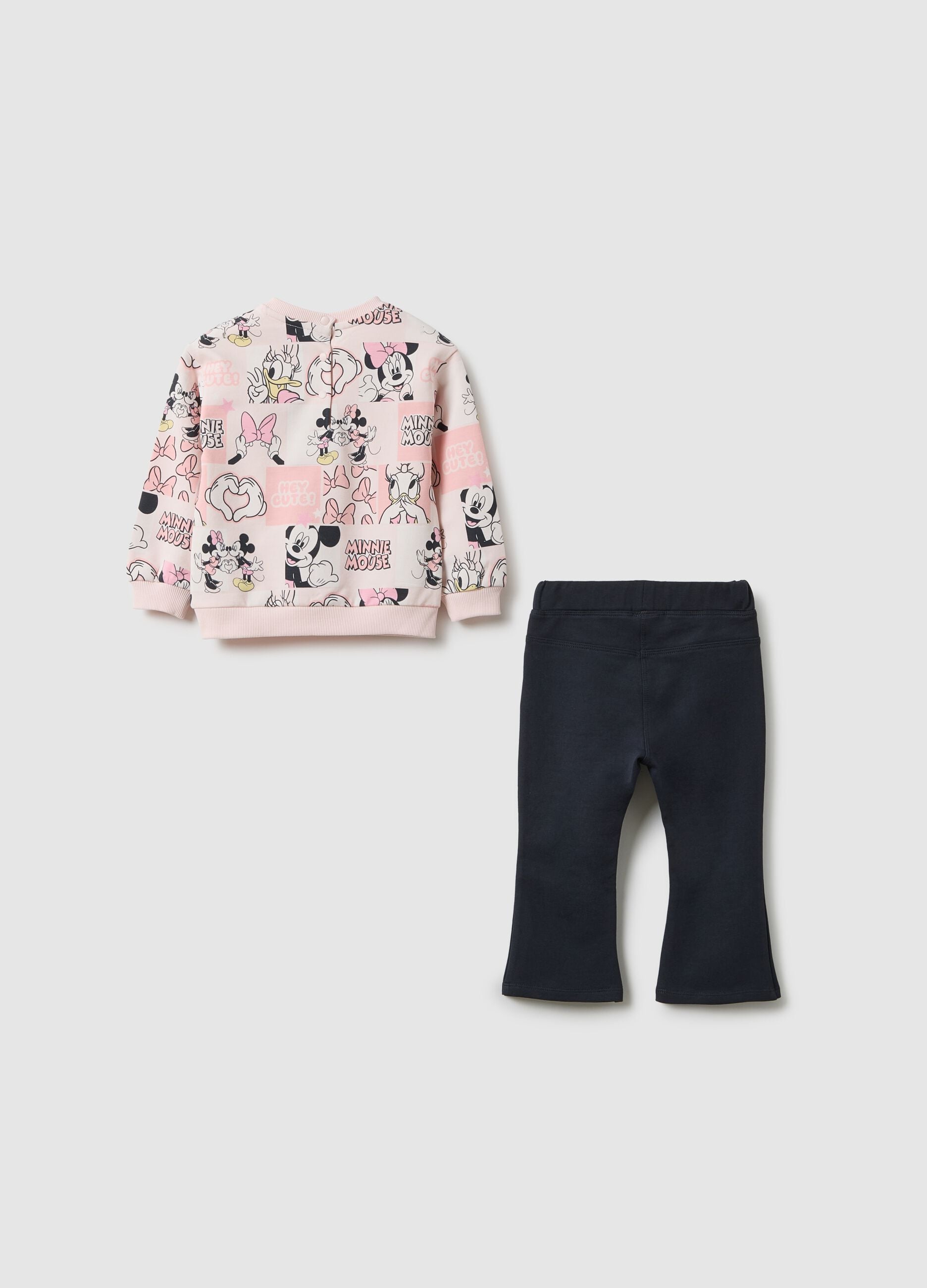 Multicolour sweatshirt and trousers set for girls in cotton blend regular fit