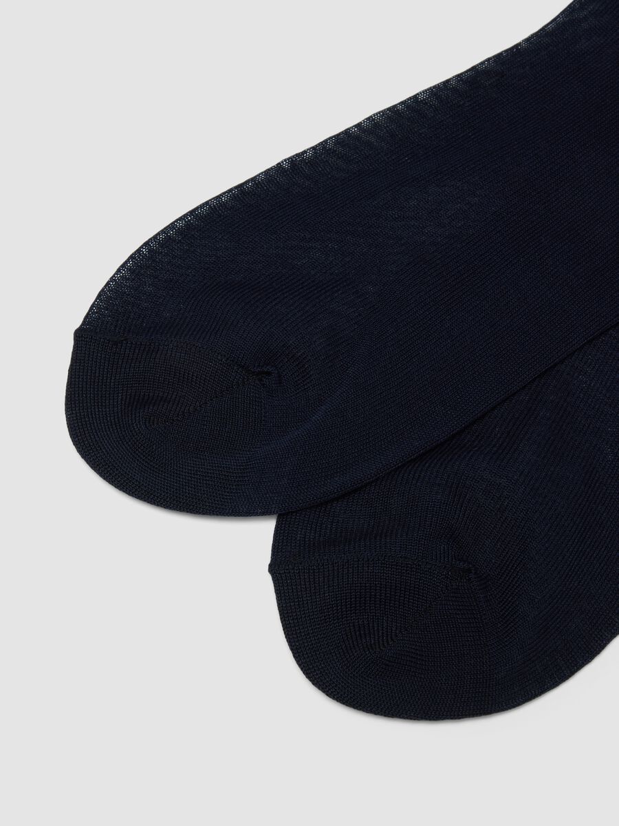 Three-pack of blue pure cotton Fil d&rsquo;&Eacute;cosse socks_2