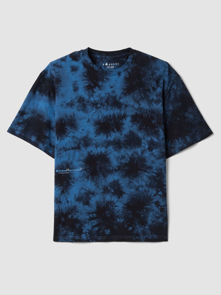 Blue short-sleeve pure cotton T-shirt_4