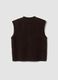 Brown stretch wool crew-neck gilet_6