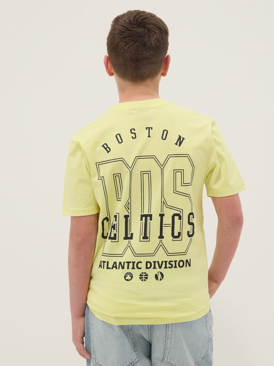 T-shirt in puro cotone gialla da ragazzo relaxed fit Celtics_1