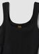 Black fitted stretch-cotton tank top_6