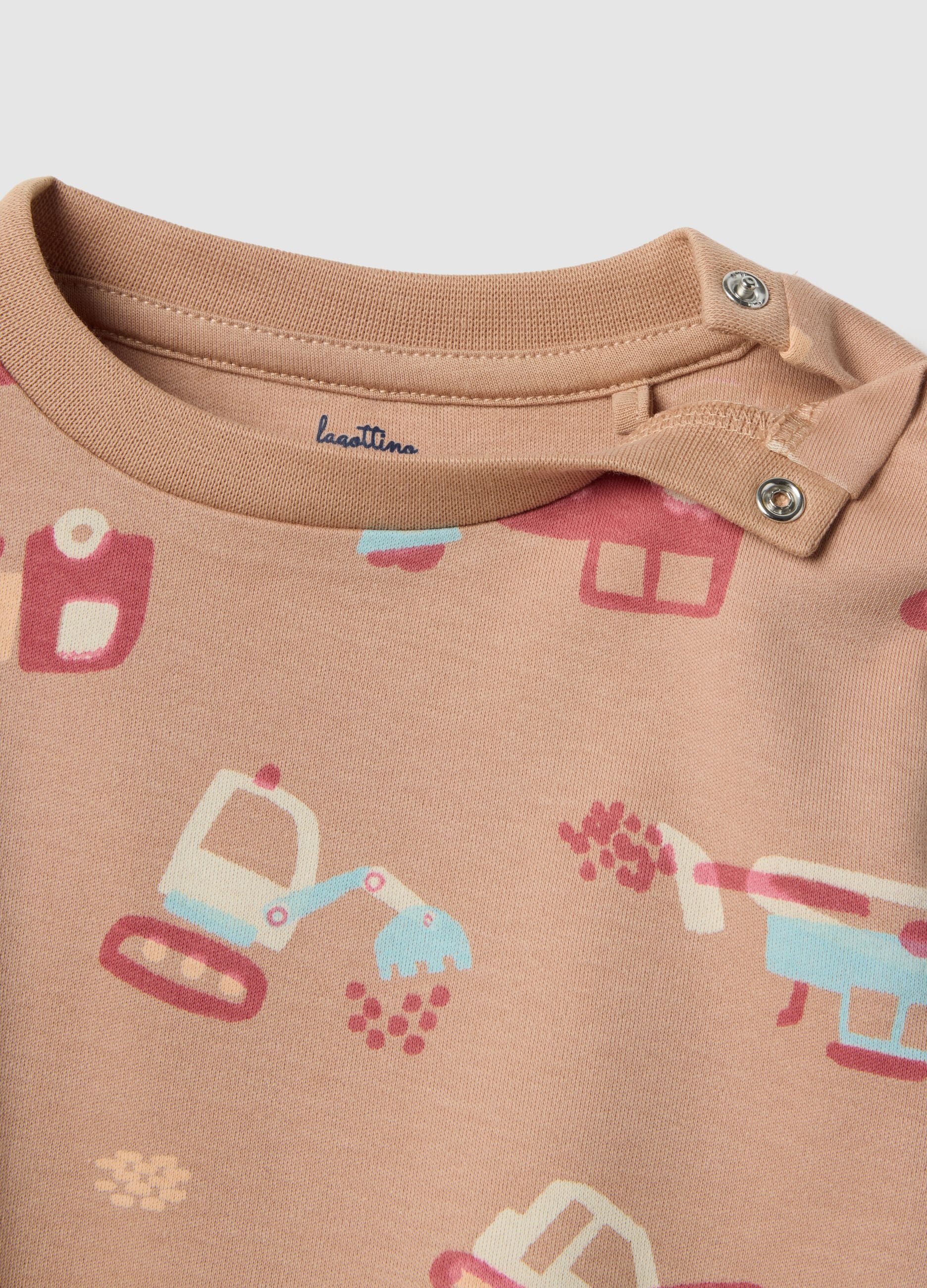 Multicolour baby pyjamas in pure cotton regular fit with prints