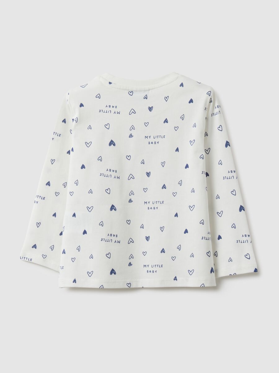 T-shirt multicolor a maniche lunghe da bimba in puro cotone regular fit_1