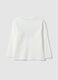 Boys&rsquo; white pure cotton T-shirt with car print, regular fit_1
