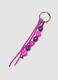 Red keyring with decorative crab and beads_2