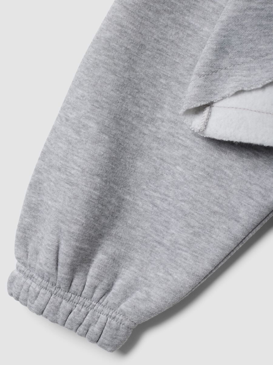 Grey cropped cotton-blend sweatshirt_2