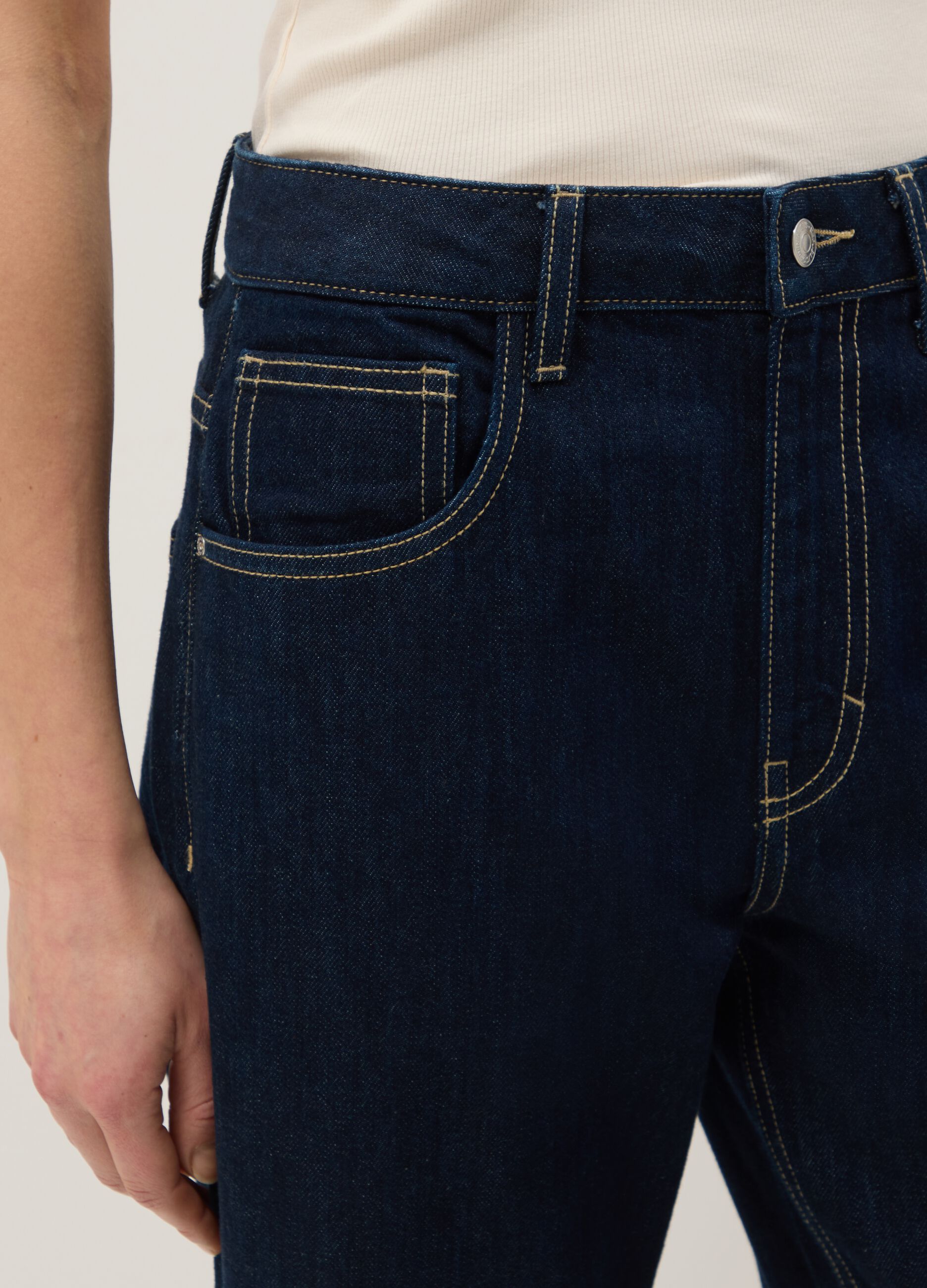 Pure cotton blue baggy fit jeans