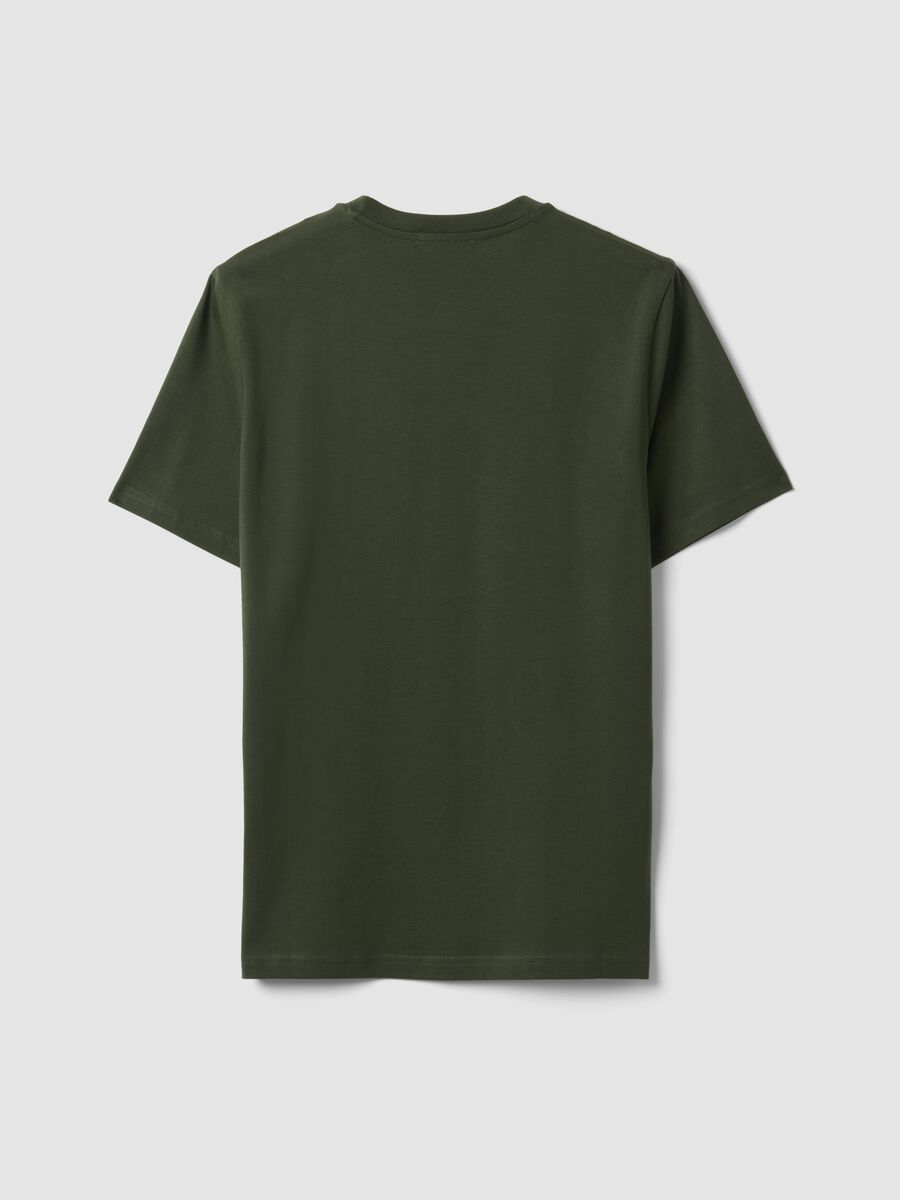 T-shirt girocollo verde in puro cotone Supima regular fit_6